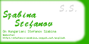 szabina stefanov business card